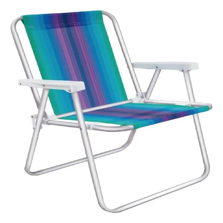 Kit 4 Cadeiras De Praia Alta Alumínio Reforçado Mor Sortida 110kg - Imagem 3