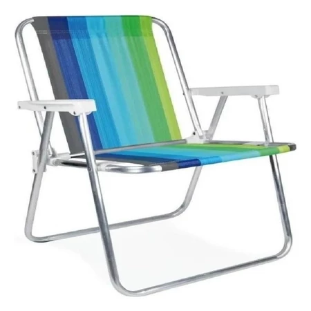 Kit 4 Cadeiras De Praia Alta Alumínio Reforçado Mor Sortida 110kg - Imagem 7