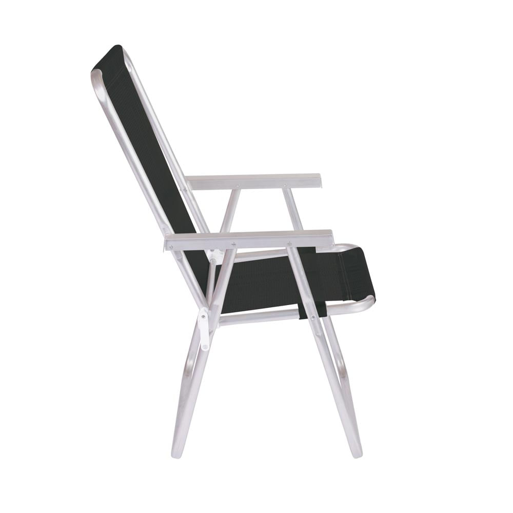 Cadeira Alta Conforto Total Alumínio Sannet Preto - Loja Mor - Artigos para sua casa! - Imagem 3