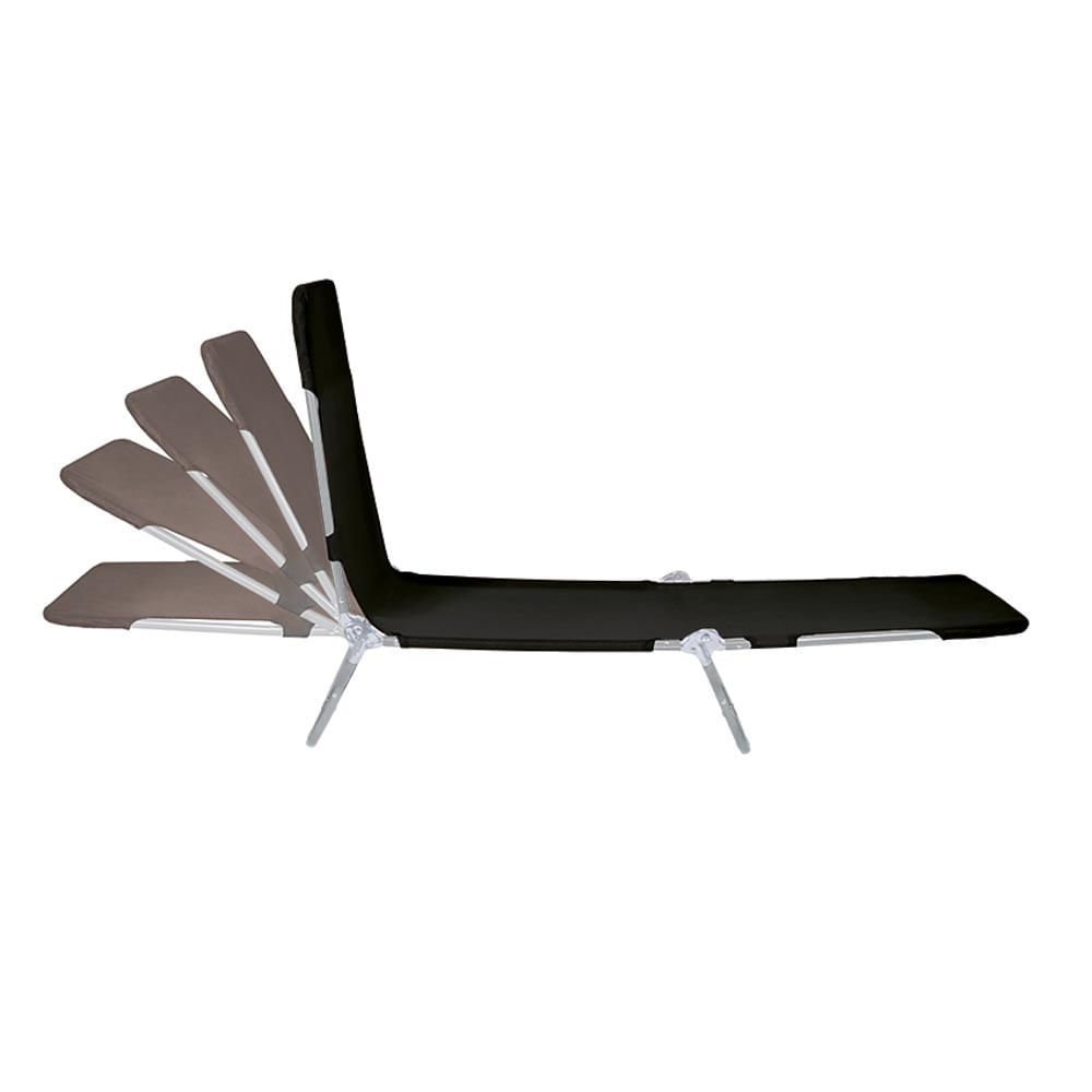 Cadeira Espreguiçadeira Textiline - Preto - Loja Mor - Artigos para sua casa! - Imagem 3