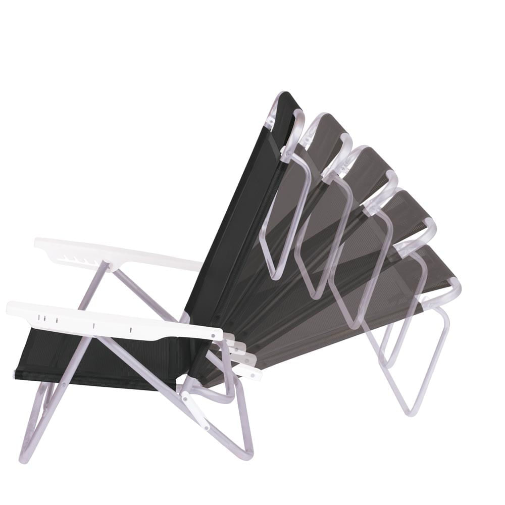 Cadeira Reclinável Summer Preta - Loja Mor - Artigos para sua casa! - Imagem 3